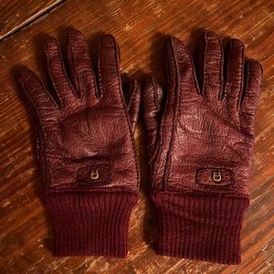 Etienne Aigner Leather Gloves Vintage Size S